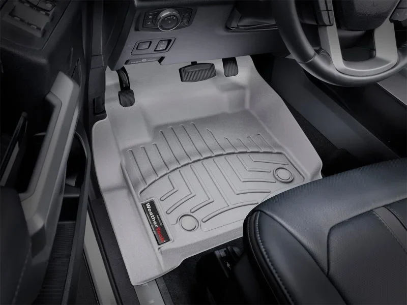 WeatherTech 2017 Ford Super Duty (Super Cab / Crew Cab) Front FloorLiners - Grey - Back View