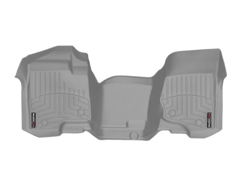 WeatherTech 07-13 GMC Sierra Front Floorliner OTH - Grey - Installation View