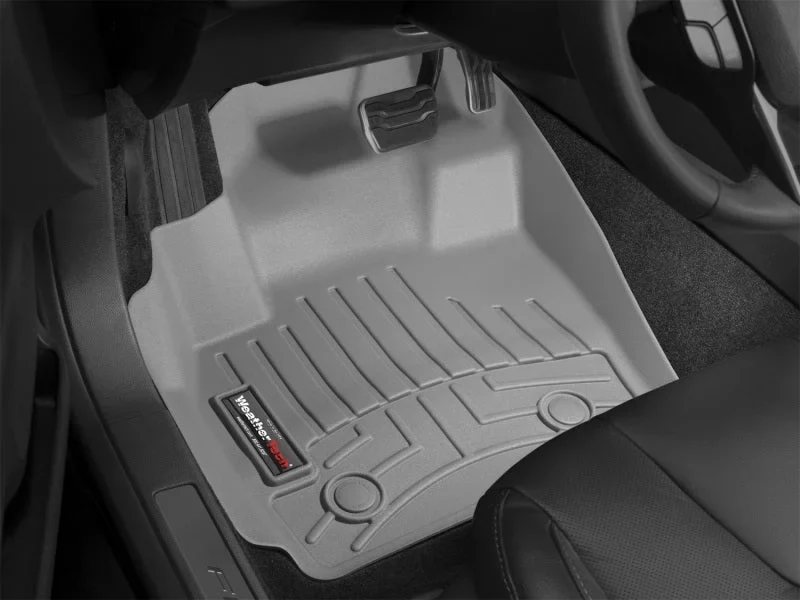 WeatherTech 14+ Chevrolet Silverado Front Floorliner OTH - Grey - Installation View