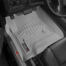 WeatherTech 2015+ Cadillac Escalade Front FloorLiner - Grey - Installation View