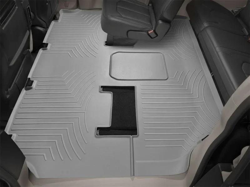 WeatherTech 17+ Chrysler Pacifica Rear FloorLiner - Grey - Side View