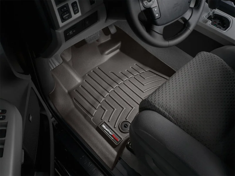 WeatherTech 2012-2015 Toyota Sequoia Front FloorLiner - Cocoa - Back View
