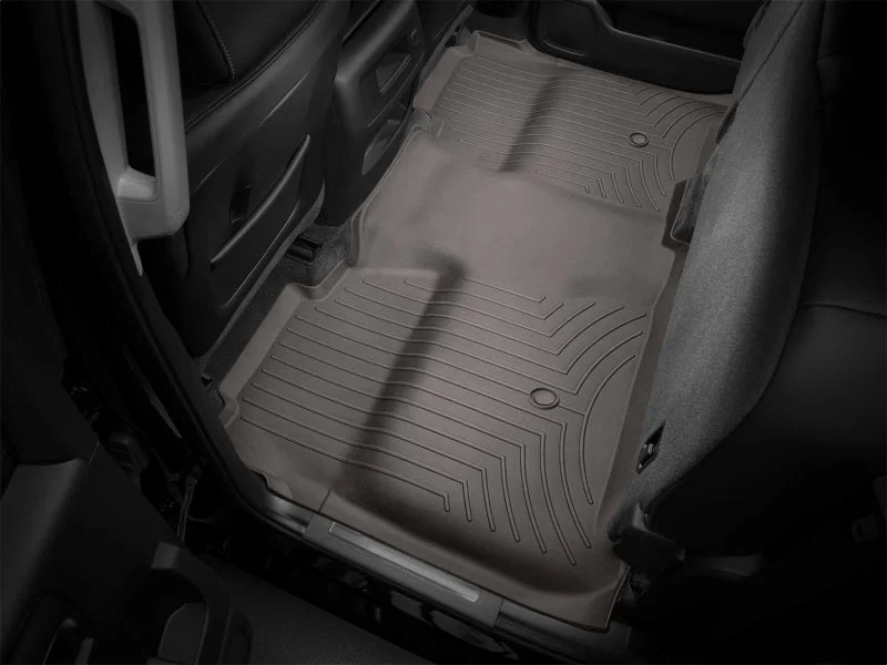 WeatherTech 2014+ Chevy Silverado Rear FloorLiner - Cocoa - Installation View
