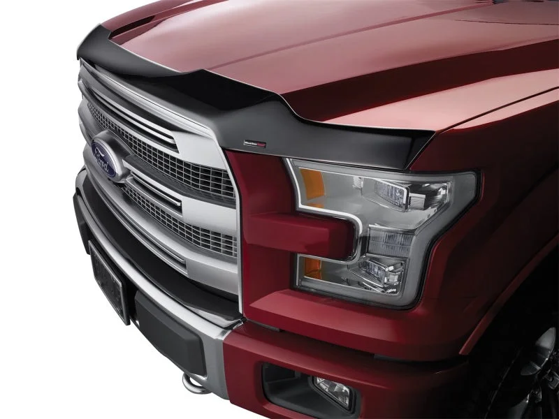 WeatherTech 2016+ Ford Explorer (Excluding Sport Model) Hood Protector - Black - Back View