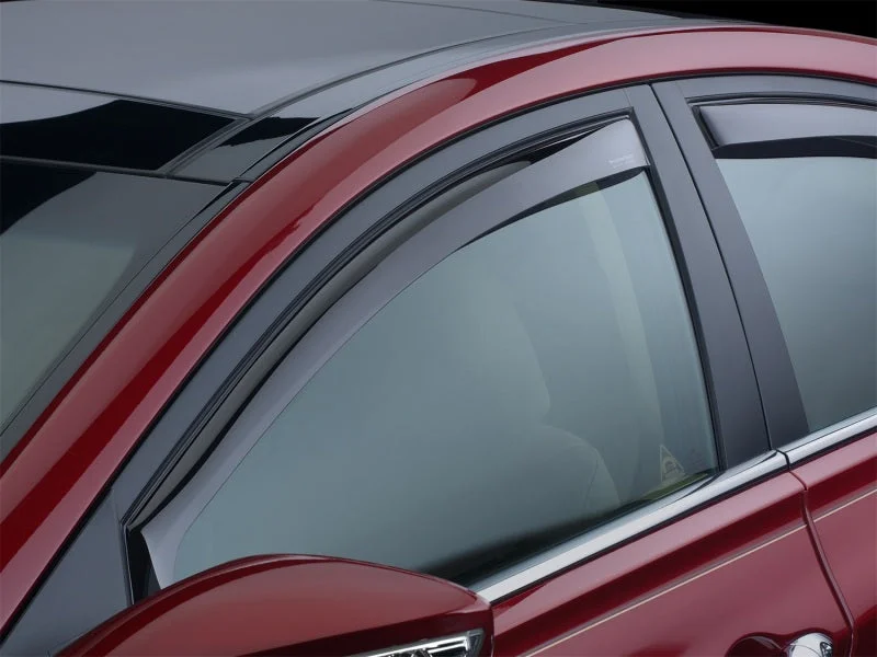 WeatherTech 05-13 Toyota Tacoma Access Cab Front Side Window Deflectors - Dark Smoke - Side View