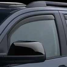 WeatherTech 07-21 Toyota Tundra Front Side Window Deflectors - Dark Smoke - Back View