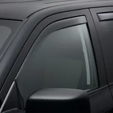 WeatherTech 09+ Dodge Ram 1500 Front Side Window Deflectors - Dark Smoke - Back View