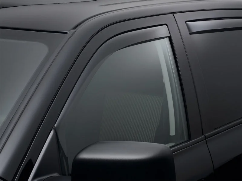 WeatherTech 09+ Dodge Ram 1500 Front Side Window Deflectors - Dark Smoke - Back View