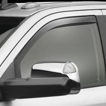 WeatherTech 09+ Dodge Ram 1500 Front Side Window Deflectors - Dark Smoke - Installation View