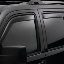 WeatherTech 2014+ Nissan Rogue Front and Rear Side Window Deflectors - Dark Smoke - Back View