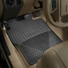 WeatherTech 99-07 Ford F250 Super Duty Crew Front Rubber Mats - Black - Installation View
