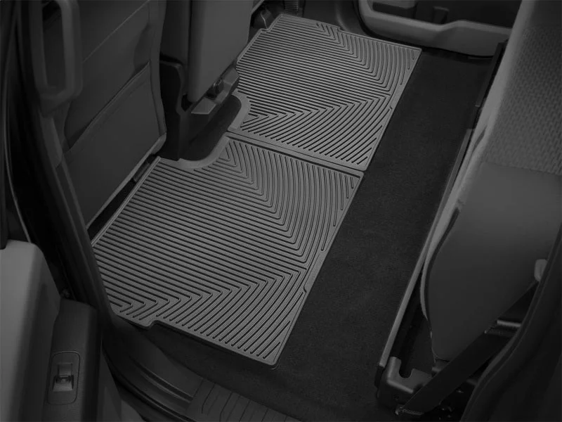 WeatherTech 2015+ Ford F-150 SuperCrew Rear Rubber Mats - Black - Installation View