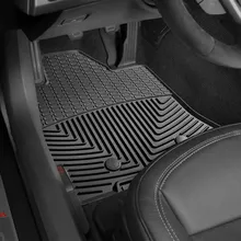 WeatherTech 2014+ Chevrolet Corvette Front Rubber Mats - Black - Back View