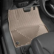 WeatherTech 2017+ Audi Q7 Front Rubber Mats - Tan - Side View