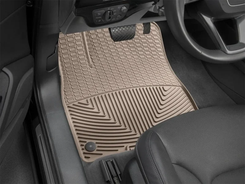 WeatherTech 2017+ Audi Q7 Front Rubber Mats - Tan - Side View