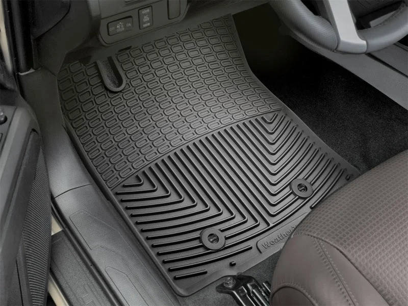WeatherTech 2016+ Toyota Tacoma Access/Double Cab (A/T Only) Front Rubber Mats - Black - Side View
