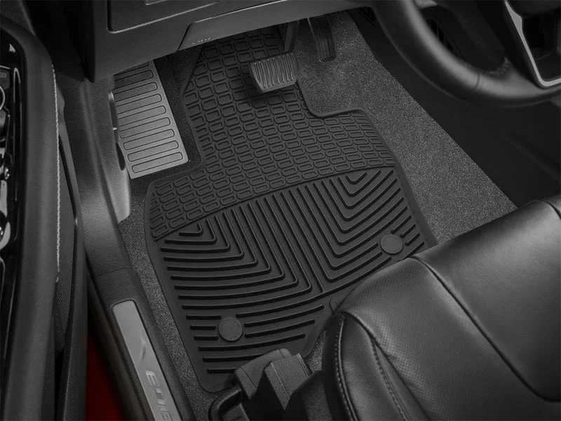 WeatherTech 2015+ Ford Edge Front Rubber Mats - Black - Back View