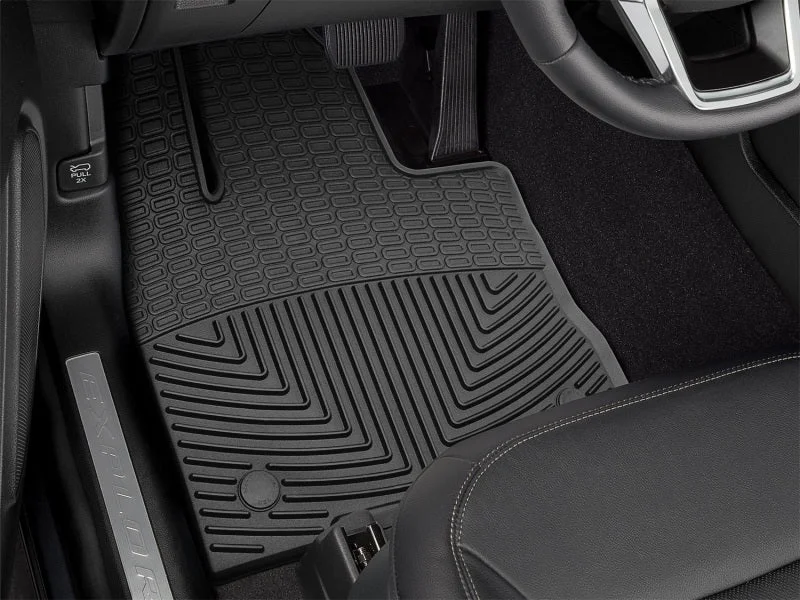 WeatherTech 2020+ Ford Explorer Front Rubber Mats - Black - Side View