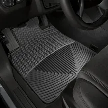 WeatherTech 07+ GMC Acadia Front Rubber Mats - Black - Installation View