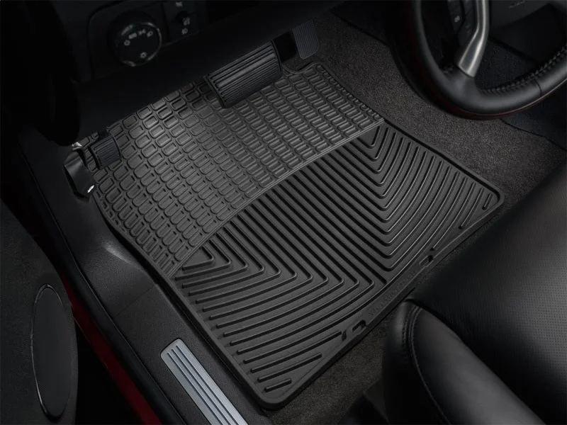 WeatherTech 07+ Chevrolet Avalanche Front Rubber Mats - Black - Installation View