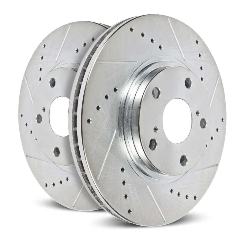 Power Stop 71-74 Chevrolet Blazer Front Evolution Drilled & Slotted Rotors - Pair - Installation View