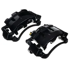 Power Stop 00-05 Ford Excursion Front Black Caliper - Pair w/Bracket - Side View
