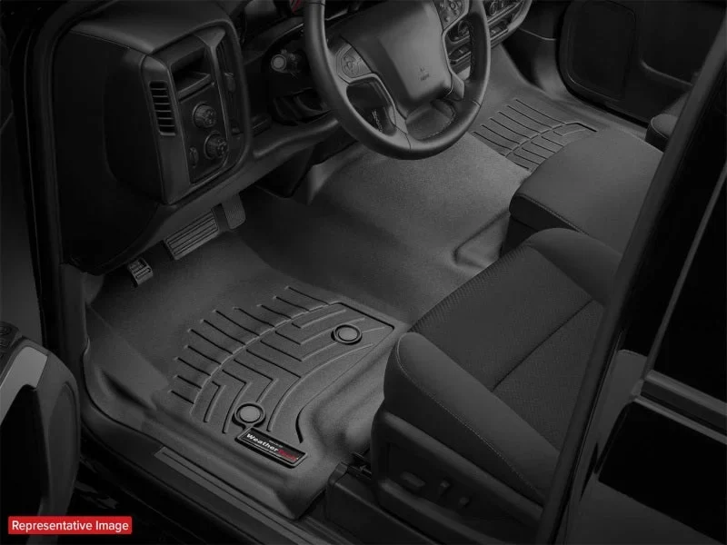 WeatherTech 2nd Row FloorLiner - Black fits 2025-2026 Honda Civic / 2025-2026 Honda Civic Hybrid SPORT - Back View