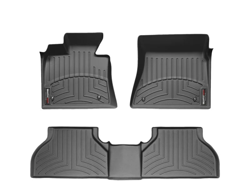 WeatherTech WT FloorLiner - Front - Blk fits 1999-2007 Chevrolet Silverado 1500 / 1999-2004 Silverado 2500 - Back View
