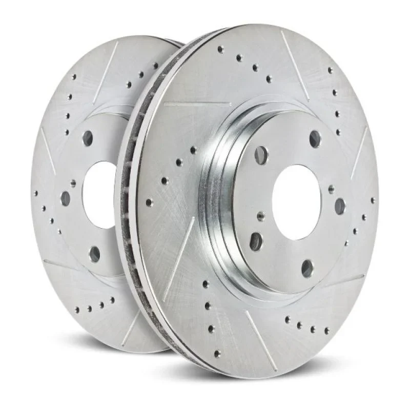 PowerStop Front Evolution Drilled & Slotted Rotors - Side View