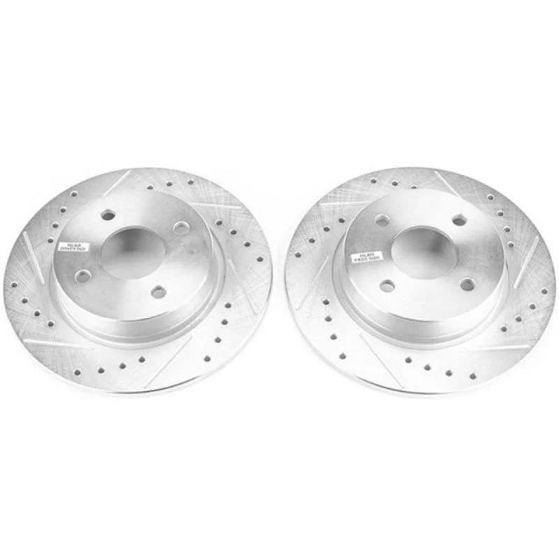 PowerStop Evolution Drilled & Slotted Rotors - Pair fits Ford Ecosport / 2018-2021 Ford Ecosport S - Side View