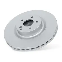 Power Stop Front Left Evolution Coated Rotor fits 2016-2018 BMW M2 / 2015-2018 BMW M3 / 2015-2020 BMW M4 - Side View