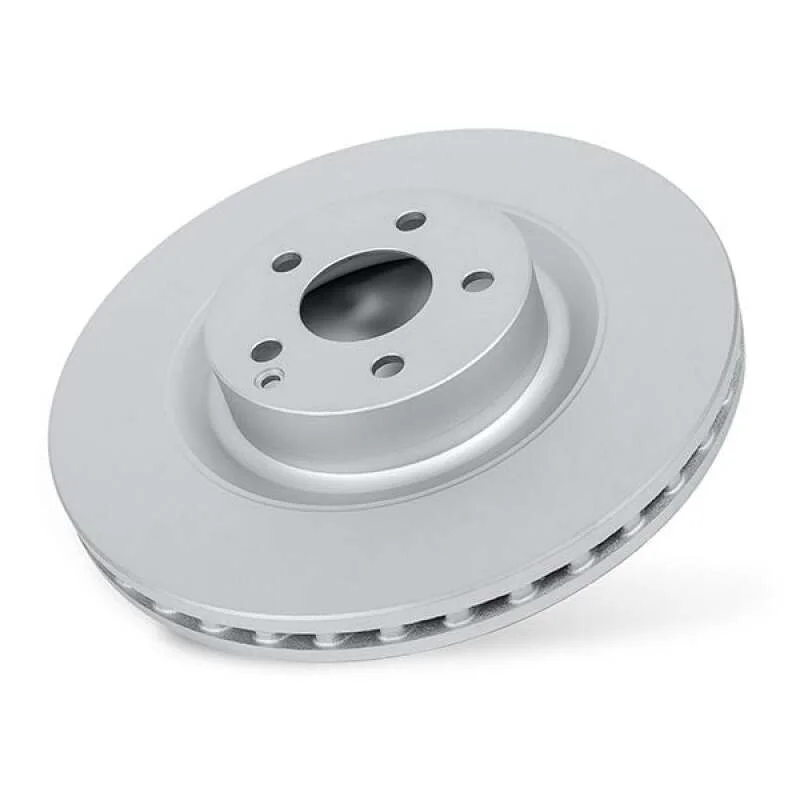 Power Stop Front Left Evolution Coated Rotor fits 2016-2018 BMW M2 / 2015-2018 BMW M3 / 2015-2020 BMW M4 - Side View