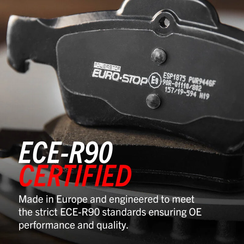 PowerStop Euro-Stop ECE-R90 Rear Brake Pads fits 2014-2016 BMW 228I / 2015 2016 BMW 228I xDrive / 2017-2019 BMW 230I / 201...