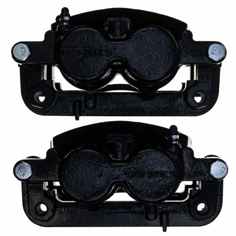 PowerStop Front Black Caliper - Pair w/Bracket fits 2007-2020 Cadillac / Chevrolet / GMC - Side View