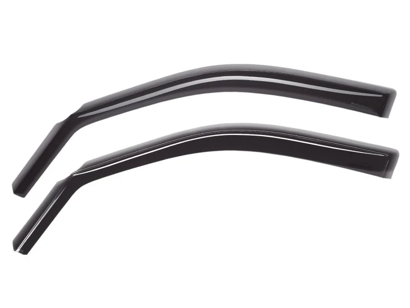 WeatherTech (Double Cab) Front Side Window Deflectors - Dark Smoke fits 2016-2023 Toyota Tacoma - Back View