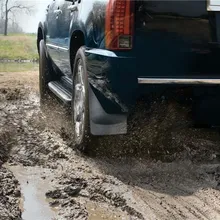 WeatherTech 08-10 Ford F250/F350/F450/F550 No Drill Mudflaps - Black - Side View