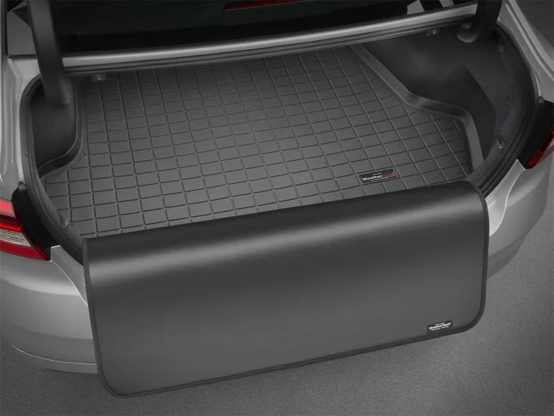 WeatherTech 07-11 Toyota Yaris (Sedan) Cargo Liner w/ Bumper Protector - Black - Side View