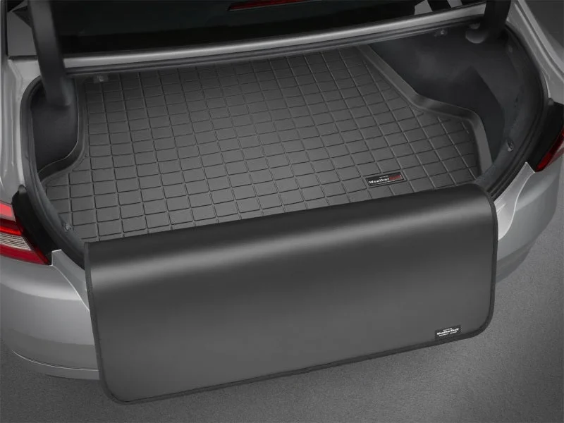 WeatherTech 07-11 Toyota Yaris (Sedan) Cargo Liner w/ Bumper Protector - Black - Back View