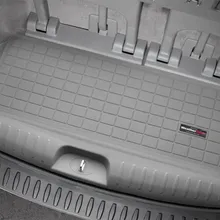 WeatherTech 2016+ Kia Second Cargo Liners (Behind 3rd Seat) - Grey - Back View