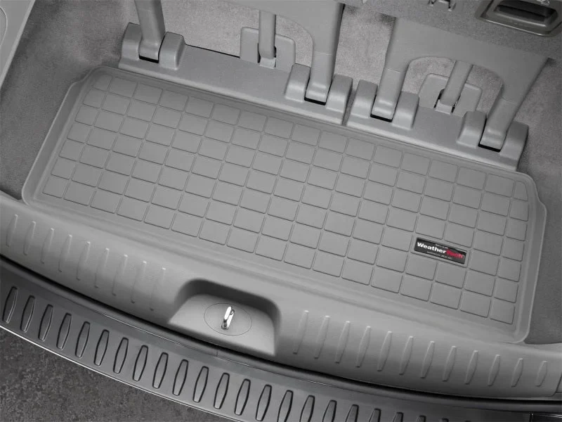 WeatherTech 2016+ Kia Second Cargo Liners (Behind 3rd Seat) - Grey - Back View