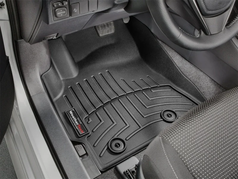 WeatherTech 17+ Toyota Corolla iM Front FloorLiner - Black - Back View