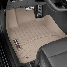WeatherTech 2018+ Kia Stinger Front FloorLiner - Tan - Side View