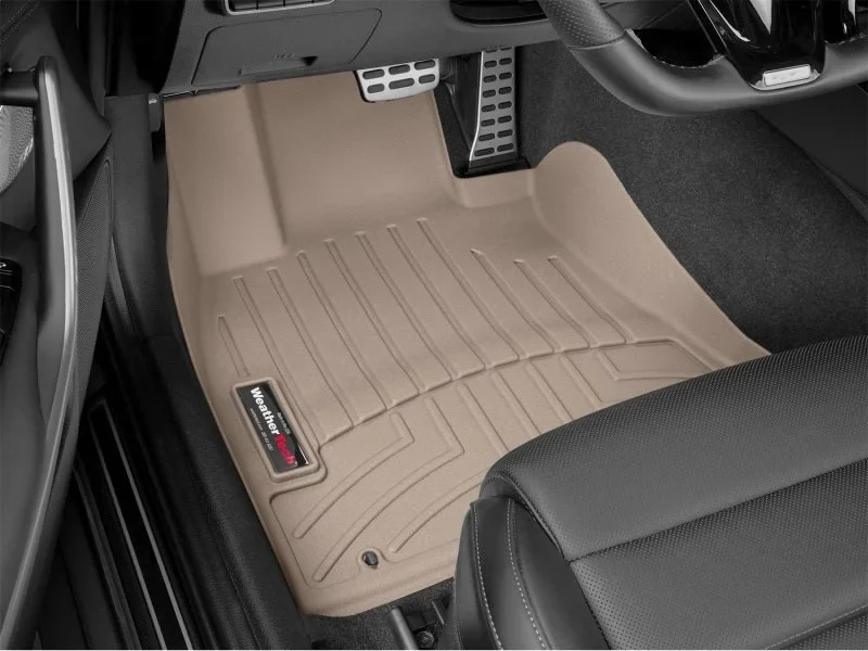 WeatherTech 2018+ Kia Stinger Front FloorLiner - Tan - Side View