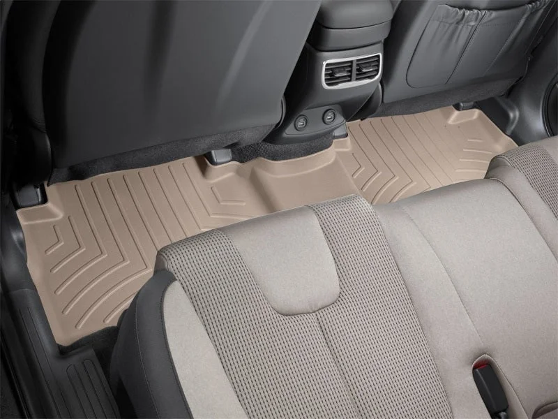 WeatherTech 2021+ Hyundai Santa Fe Rear FloorLiner - Tan - Side View