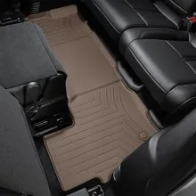 WeatherTech 22-23 Jeep Grand Wagoneer/Wagoneer Rear 3rd Row Rubber Mats - Tan (8 Passenger) - Back View