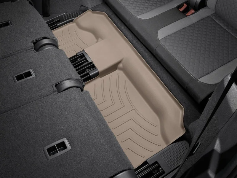WeatherTech 2018+ Volkswagen Tiguan Rear FloorLiner - Tan (Fits 7 Passenger Models Only) - Side View