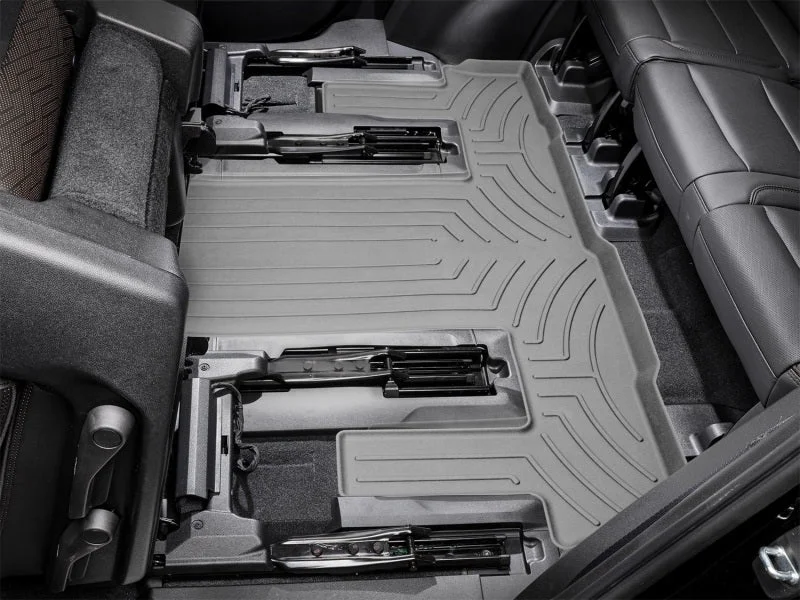 WeatherTech 2021+ GMC Yukon (incl. Denali) 2nd Row FloorLiner HP - Grey (Bucket Seating) - Additional View 11