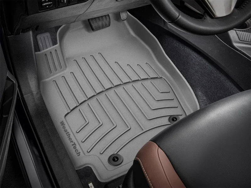 WeatherTech 2013-2018 Toyota RAV4 Front FloorLiner HP - Grey - Back View