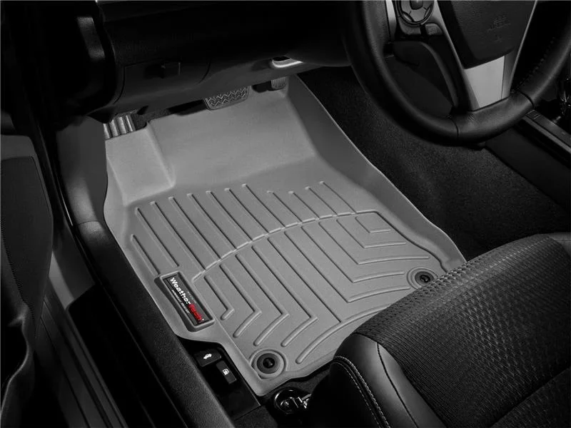 WeatherTech 11+ Chrysler Town & Country (excl Super Console) Front FloorLiner - Grey - Back View