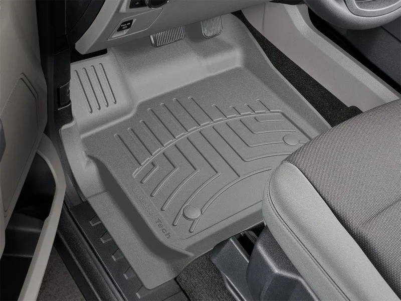 WeatherTech 2015+ Ford F-150 SuperCrew / SuperCab Front FloorLiner HP - Grey - Installation View